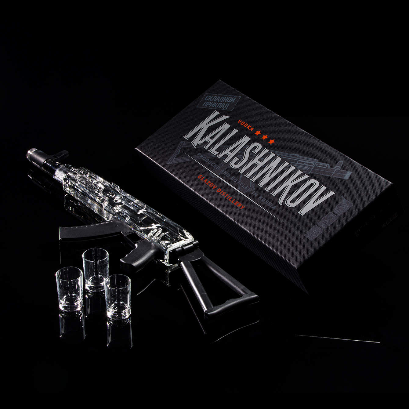 KALASHNIKOV VODKA カラシニコフ ウォッカ ショットグラス付き - その他